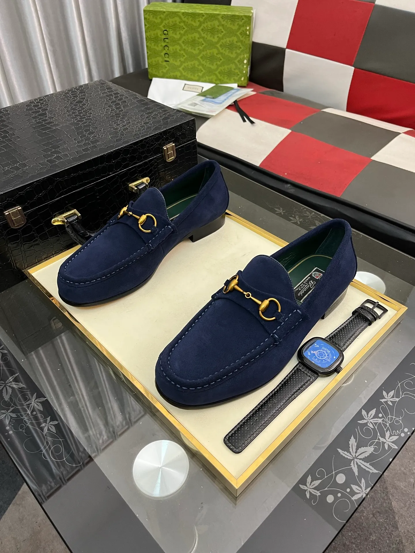 Men's Men's Shoes 💰540⌚️⌚️【GUCCI】The most popular classic Gucci leather shoes. Synchronized with the official website, the upper is made of Italian first-layer cowhide ➕cowhide lining, with unique brand and unique craftsmanship. Highlighting the hot style of the new year. Stop hesitating, stop wandering, get it now. Digital: 38--444️⃣colors available
